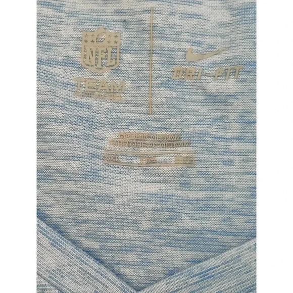 NFL Team Apparel Gray Short Sleeve Chargers Football DRI-FIT Top Size XXL - Picture 2 of 2